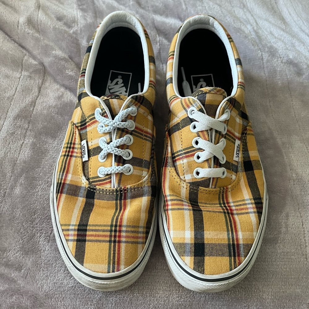 Vans Yellow Plaid Era Shoes